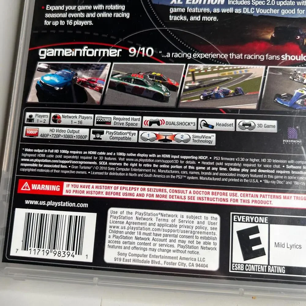 Gran Turismo 5 XL Edition PS3 Racing Game Complete‎